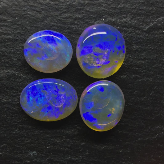BUNDLE (price for parcel) Crystal Opals With A Violet-Blue Color Palette And Lots Of Depth