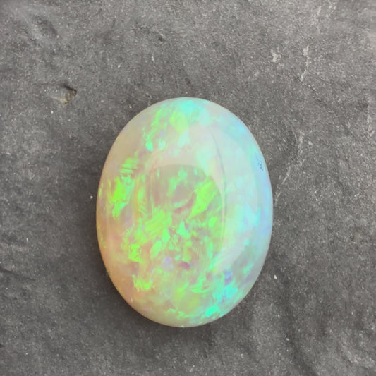 3.91cts Affordable Crystal Opal With A Green Blue Play Of Color, From Lightning Ridge Australia