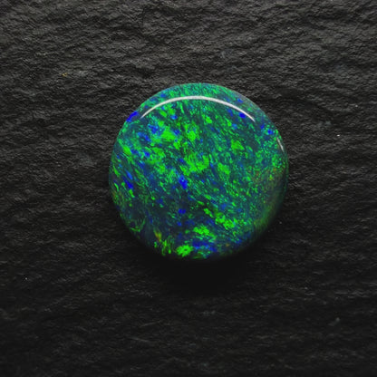 1ct Gem Black Opal With An Earthlike Green-Blue Moss Pattern