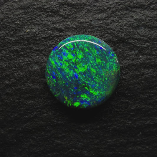 1ct Gem Black Opal With An Earthlike Green-Blue Moss Pattern