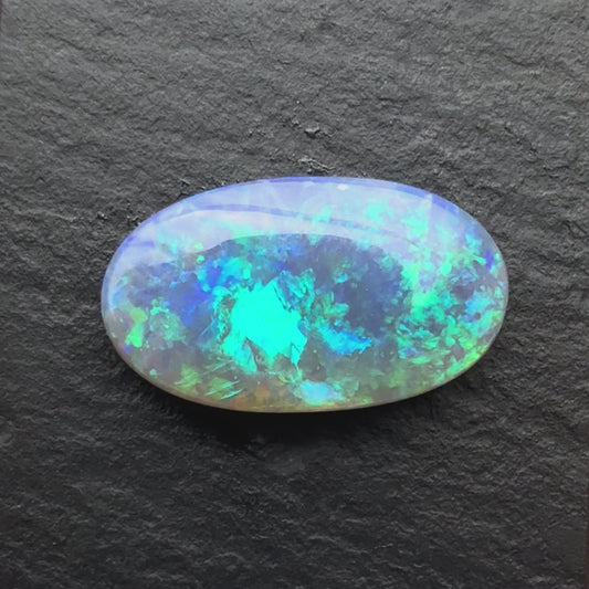 2.76cts Black Opal With A Green, Blue Play Of Color, From Lightning Ridge Australia