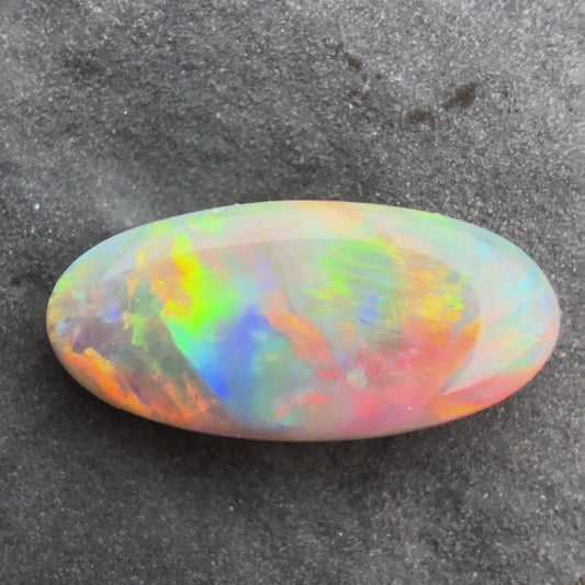 0.95cts Affordable Dark Opal With A Red Multicolor Play Of Color, From Lightning Ridge Australia