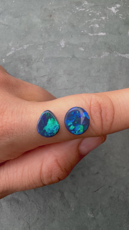Black Opal Parcel For Mooh With Green, Blue and Green, Yellow, Gold Play Of Color, From Lightning Ridge Australia
