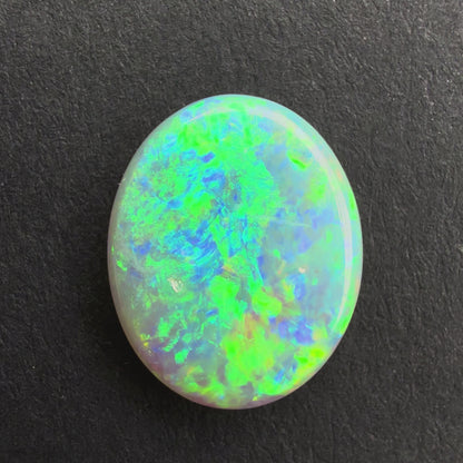 1.55cts Dark Crystal Opal With A Green Blue Play Of Color, From Lightning Ridge Australia