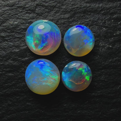 1.78ct Bundle(Price For Parcel)Small Round Crystal Opals With Minty Green, Blues
