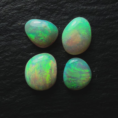 BUNDLE (Price For Parcel) Freeform Opals With Minty green Colors And Small Flash Pattern