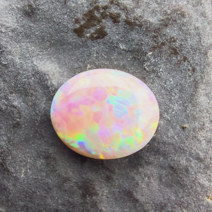 0.58cts Affordable Dark Opal With A Red Pink Multicolor Play Of Color, From Lightning Ridge Australia