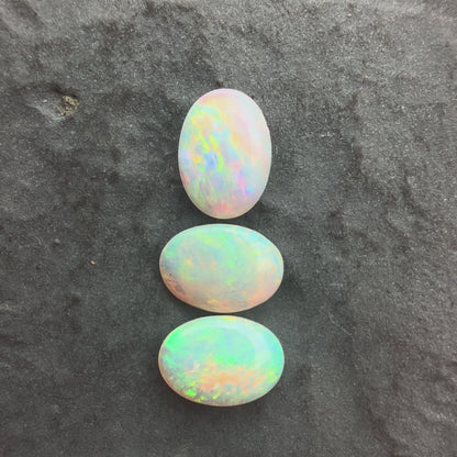 6mm x 4mm Crystal Opal Bundle With Red Pink Multicolor Play Of Color, From Lightning Ridge Australia
