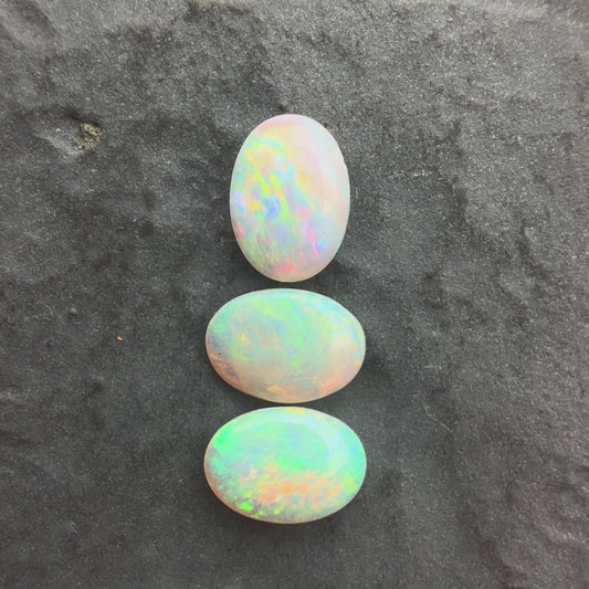 6mm x 4mm Crystal Opal Bundle With Red Pink Multicolor Play Of Color, From Lightning Ridge Australia