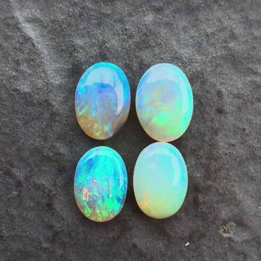 6mm x 4mm Crystal Opal Bundle With Green Blue Play Of Color, From Lightning Ridge Australia