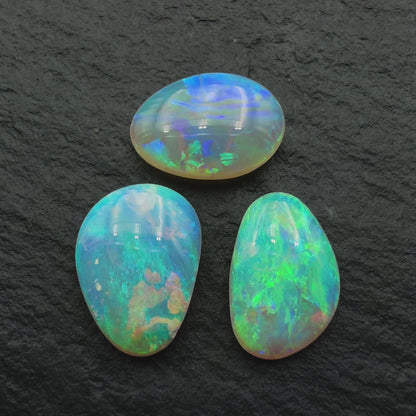 2.84ct Bundle (Price For Parcel) Crystal Opals With Minty Blues And Greens