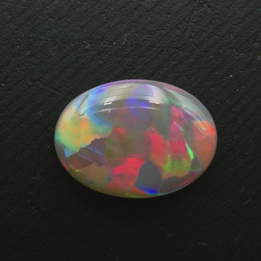 3.0ct Dark Opal With A Pink-Muliticolor Flagstone Pattern And A sunset Color Palette