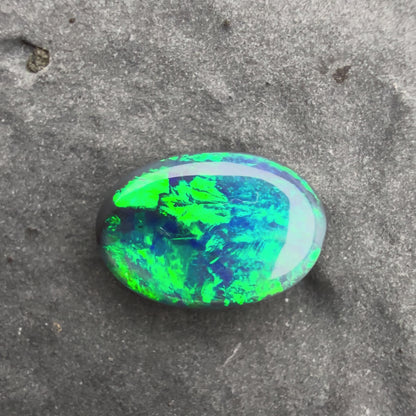 0.88cts Affordable Black Opal With A Green Blue Play Of Color, From Lightning Ridge Australia
