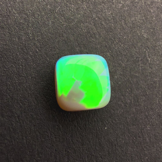 0.6cts Top Gem Dark Crystal Opal With A Green Blue Play Of Color, From Lightning Ridge Australia