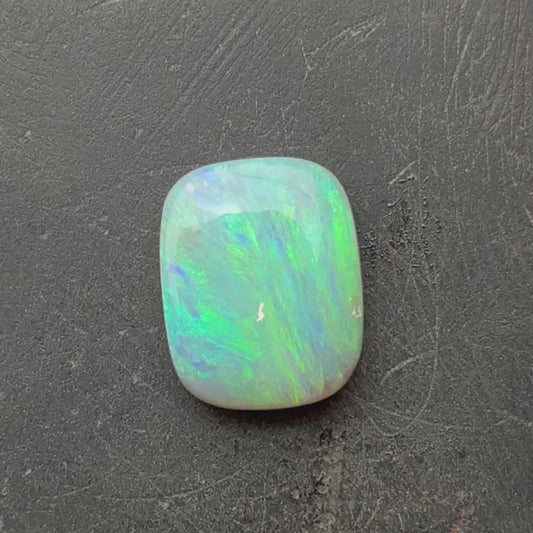 1.28ct Dark Opal Opal With A Green, Blue Play Of Color, From Lightning Ridge Australia