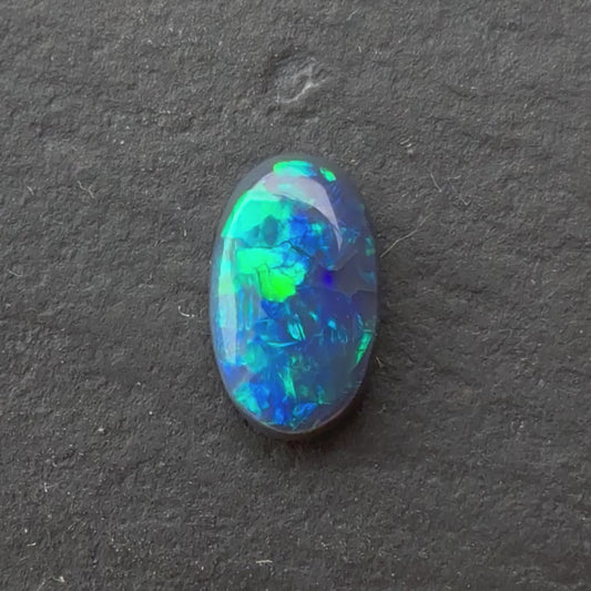 0.81ct Black Opal With A Green, Blue Play Of Color, From Lightning Ridge Australia