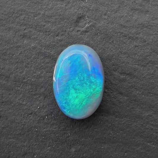 1.41ct Black Opal With A Green, Blue Play Of Color, From Lightning Ridge Australia