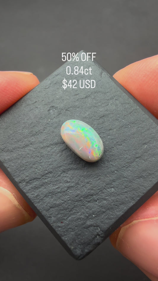 0.84ct Dark Opal With A Red, Pink Multicolor Play Of Color, From Lightning Ridge Australia