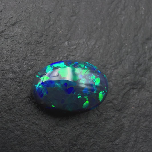 1.5ct Gem Black Opal With A Lovely Speckled Pattern