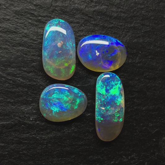 BUNDLE (price for parcel) Freeform Crystal Opals With Minty Blues And Greens