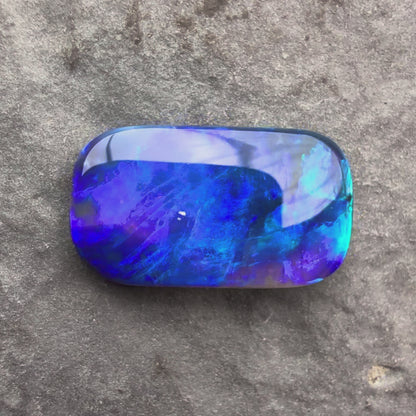 1.41cts Affordable Black Opal With A Deep Blue Green Play Of Color, From Lightning Ridge Australia