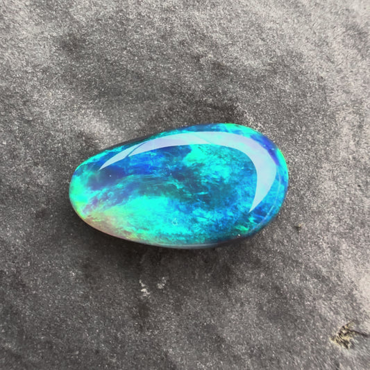 0.84cts Affordable Black Opal With Deep Blue And Green Play Of Color, From Lightning Ridge Australia