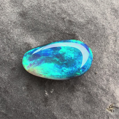 0.84cts Affordable Black Opal With Deep Blue And Green Play Of Color, From Lightning Ridge Australia