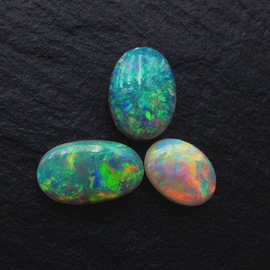 2.84ct BUNDLE (Price For Parcel) Assorted Crystal And Dark Opals With Bright Colors