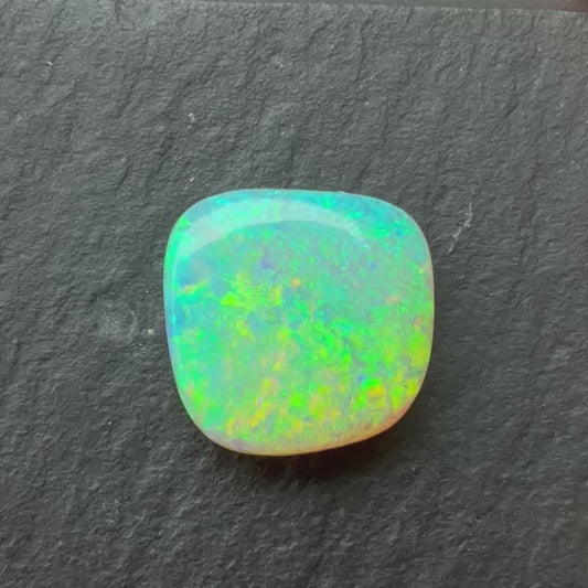2.00ct Crystal Opal With A Green, Yellow, Gold Play Of Color, From Lightning Ridge Australia