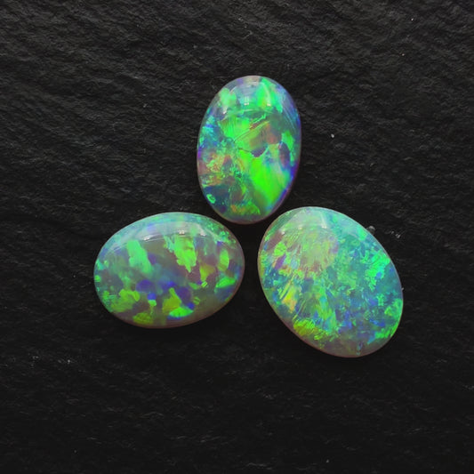 3.19ct BUNDLE (Price For Parcel) Crystal Opals With Bright greens And Yellows