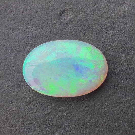 1.30ct Crystal Opal With A Blue, Green Play Of Color, From Lightning Ridge Australia