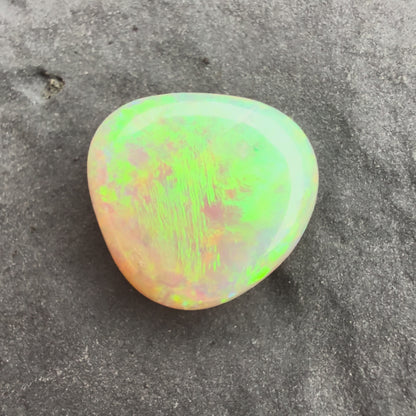 2.03cts Affordable Crystal Opal With A Green Play Of Color, From Lightning Ridge Australia