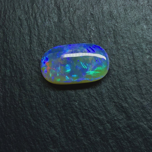 Larger Crystal Opal With Good Depth of Color And A Blocky Pattern
