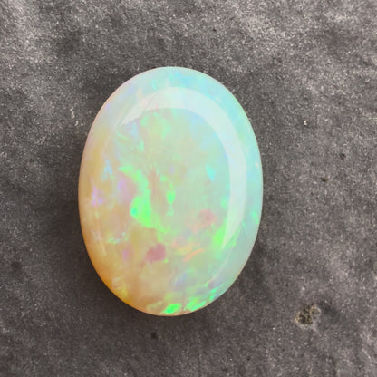 2.11cts Affordable Crystal Opal With A Green Blue Play Of Color, From Lightning Ridge Australia