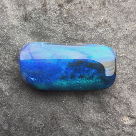 1.3cts Affordable Black Opal With A Deep Blue Green Play Of Color, From Lightning Ridge Australia