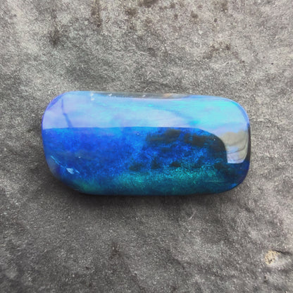1.3cts  Affordable Black Opal With A Deep Blue Green Play Of Color, From Lightning Ridge Australia