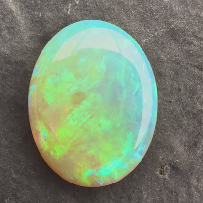 4.15cts Affordable Crystal Opal With A Green Blue Play Of Color, From Lightning Ridge Australia