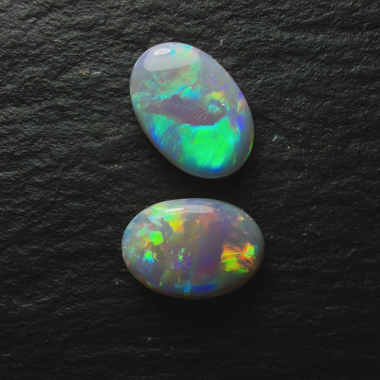 Pair (Price For Parcel) Mismatched Dark Opal Pair 2.3cts Total