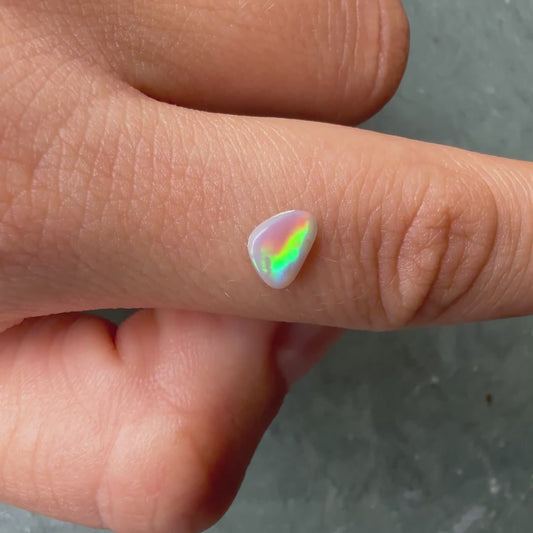 0.45ct Dark Opal With Red, Pink Multicolor Play Of Color, From Lightning Ridge Australia