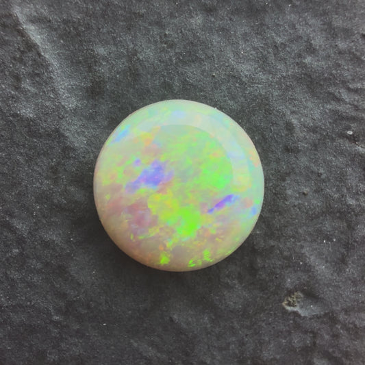 10mm Round Affordable Crystal Opal With Green, Yellow, Gold Play Of Color, From Lightning Ridge Australia