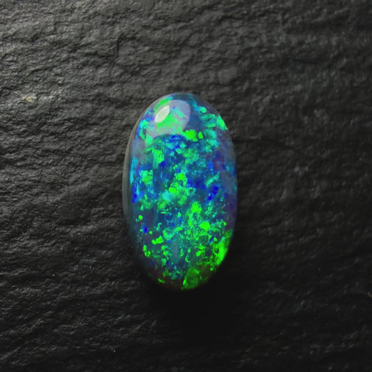 0.95ct Black Opal, This Gem Has A Lovely Speckled Blue-Green Color Palette
