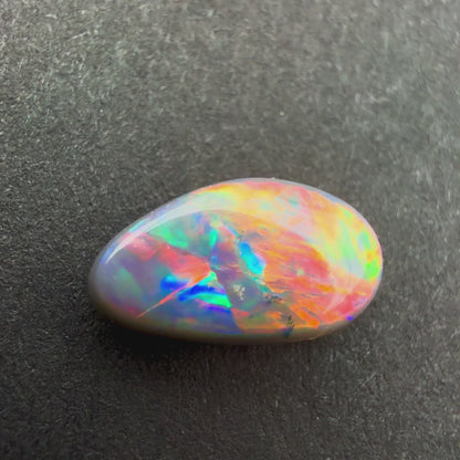 0.95cts Dark Opal With A Red Pink Multicolor Play Of Color, From Lightning Ridge Australia