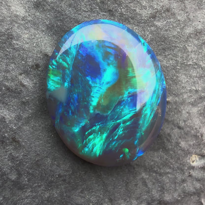 1.6cts Affordable Dark Opal With A Blue Green Play Of Color, From Lightning Ridge Australia