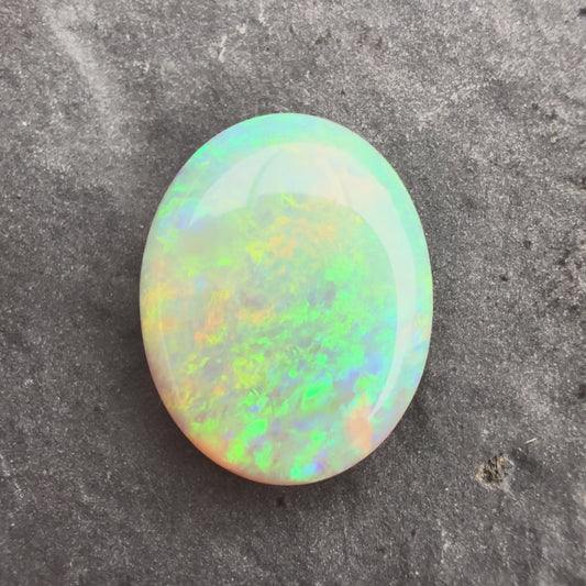 2.65cts Affordable Crystal Opal With A Green Blue Play Of Color, From Lightning Ridge Australia