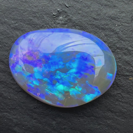 4.50cts Crystal Opal With A Purple, Violet Play Of Color, From Lightning Ridge Australia