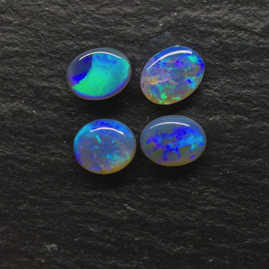 BUNDLE (price for parcel) Crystal Opals With Dark Blues and Minty Greens