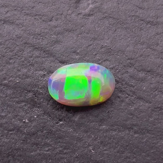 0.27ct Crystal Opal With A Green, Yellow, Gold Play Of Color, From Lightning Ridge Australia
