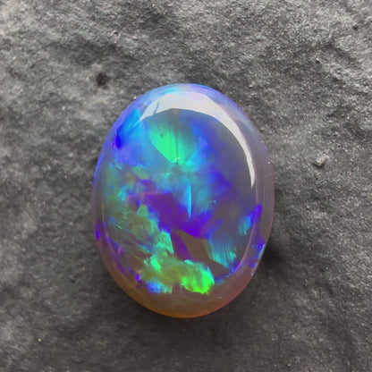 1.31cts Affordable Dark Crystal Opal With A Green Blue Pattern
