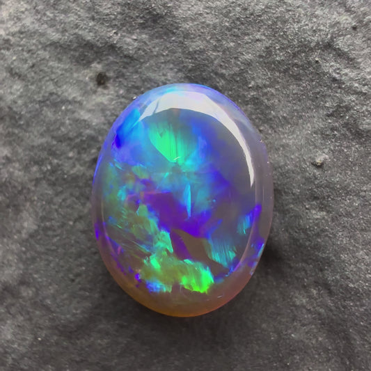 1.31cts Affordable Dark Crystal Opal With A Green Blue Pattern