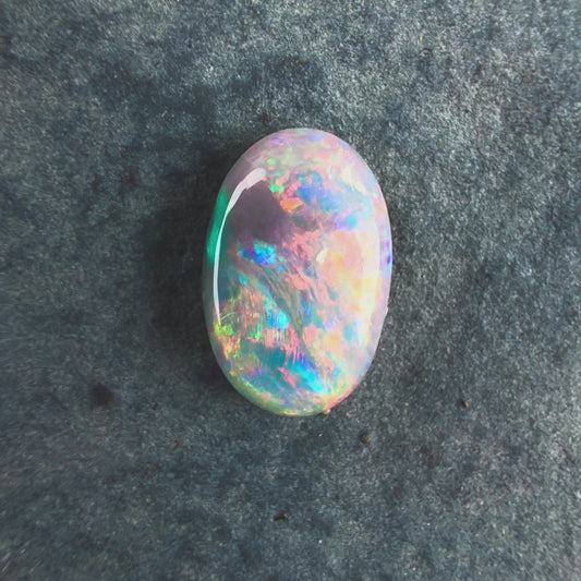0.75cts Gem Dark Opal With A Beautiful Mixed Red Pink Multicolor Pattern